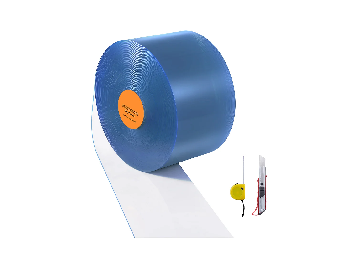 Streifentürvorhang SucceBuy PVC-Streifenvorhang für Kühlschranktüren, 2500 x 30.5 cm, Transparente Kunststoffrolle
