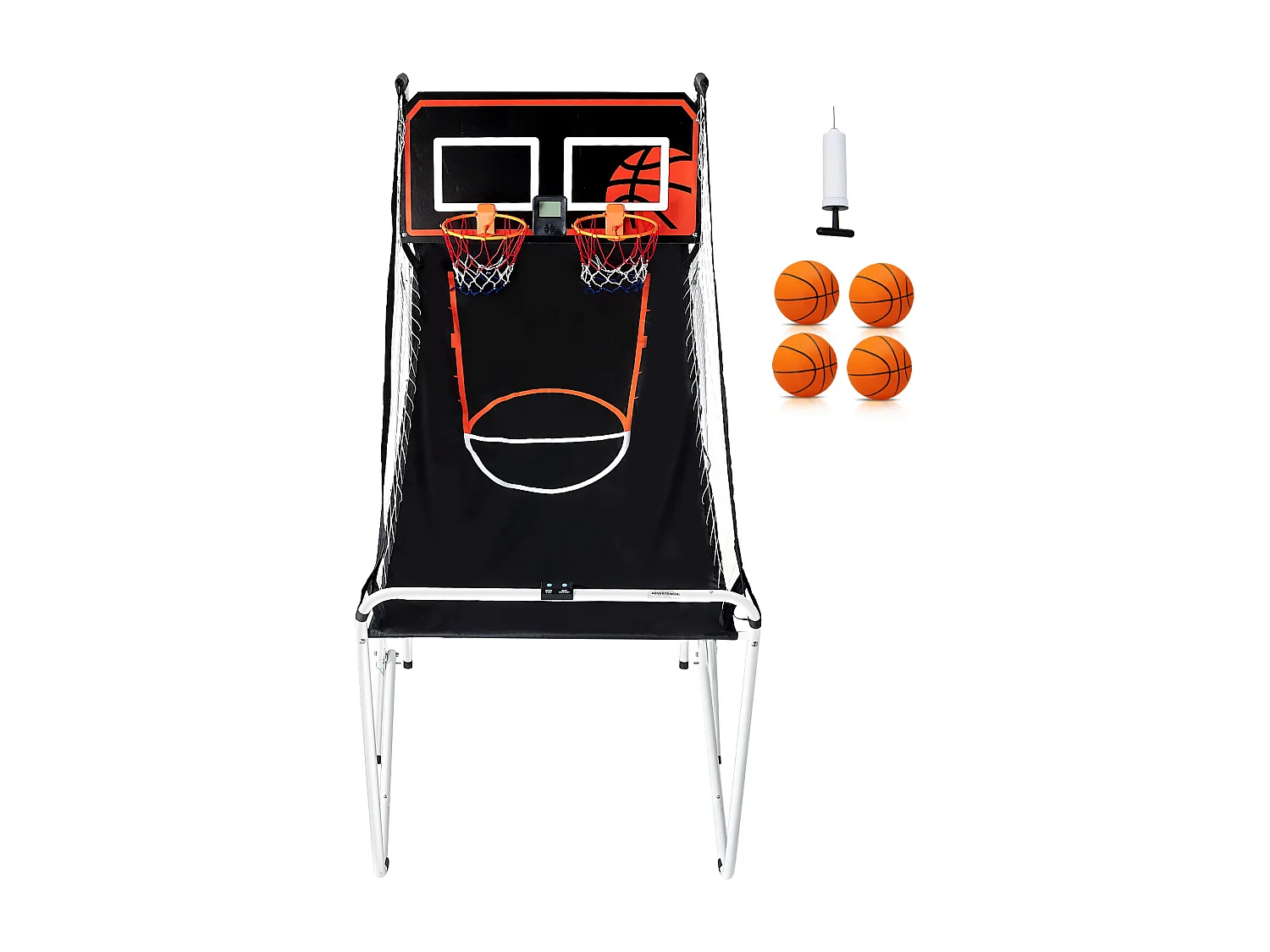 Jeu d'Arcade de Basketball SucceBuy Pliable d'Intérieur à Double Tir pour 2 Joueurs et 4 Balles