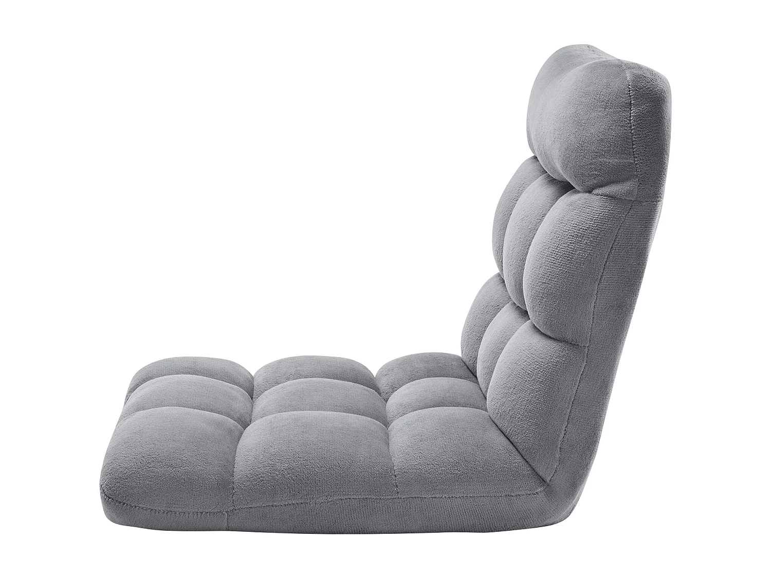 Fauteuil de Sol SucceBuy, Fauteuil Pliant en Mousse Recyclée, Fauteuil Canapé Pliant avec 14 Positions Réglables, Gris