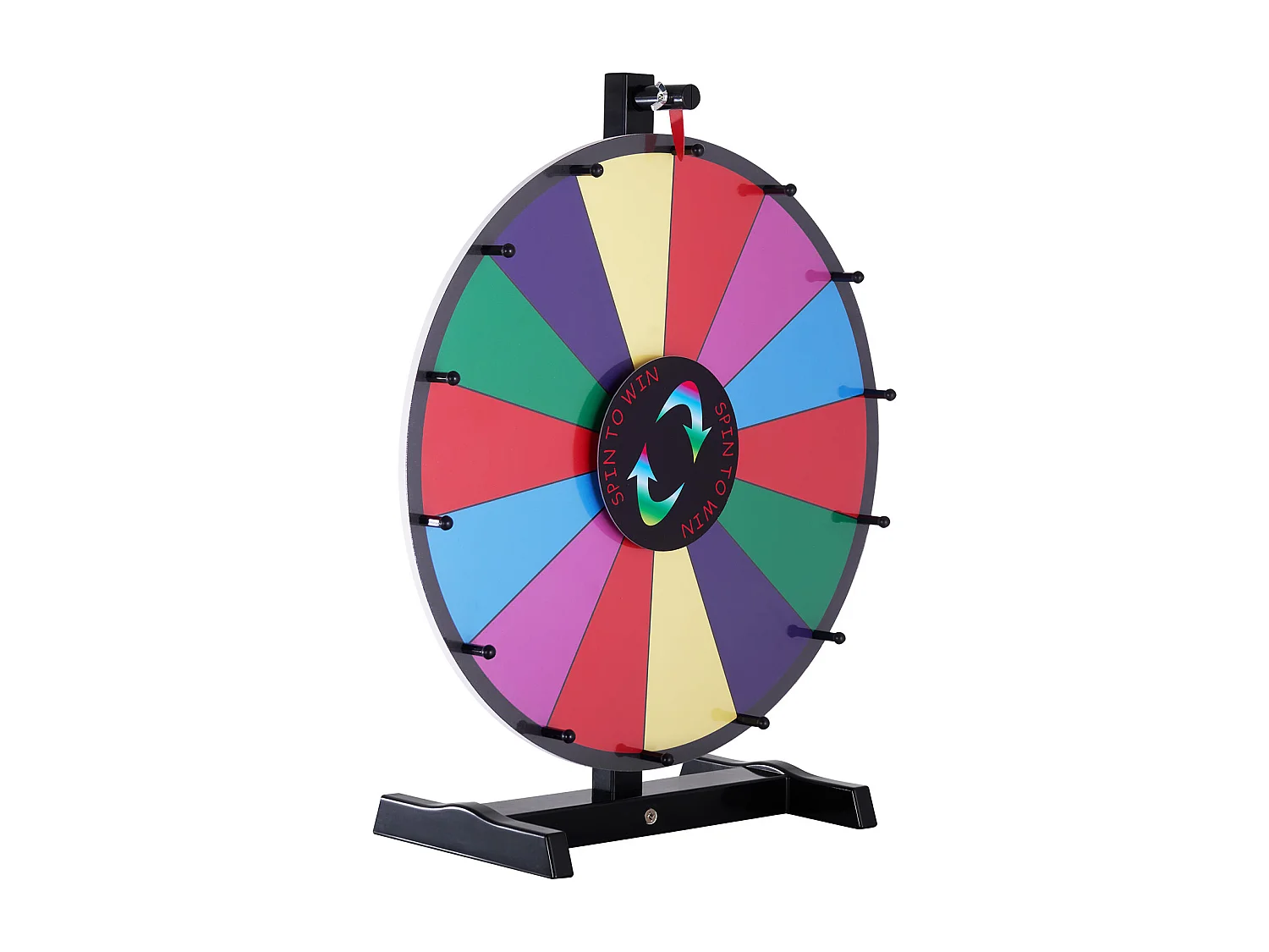 Roue de Prix Rotative SucceBuy 46 cm, 14 Emplacements, pour Table et sur Pied, à Poser sur une Table ou au Sol, Fête, Pub, Salon Professionnel