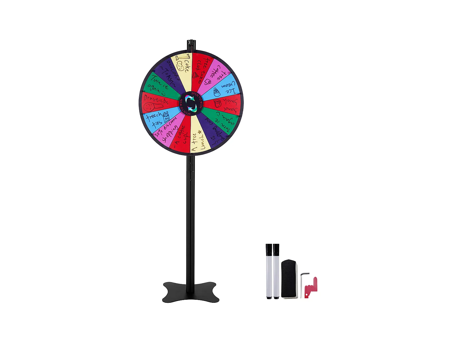 Roue de Prix Rotative SucceBuy 61 cm, 14 Emplacements, pour Table et sur Pied, à Poser sur une Table ou au Sol, Fête, Pub, Salon Professionnel