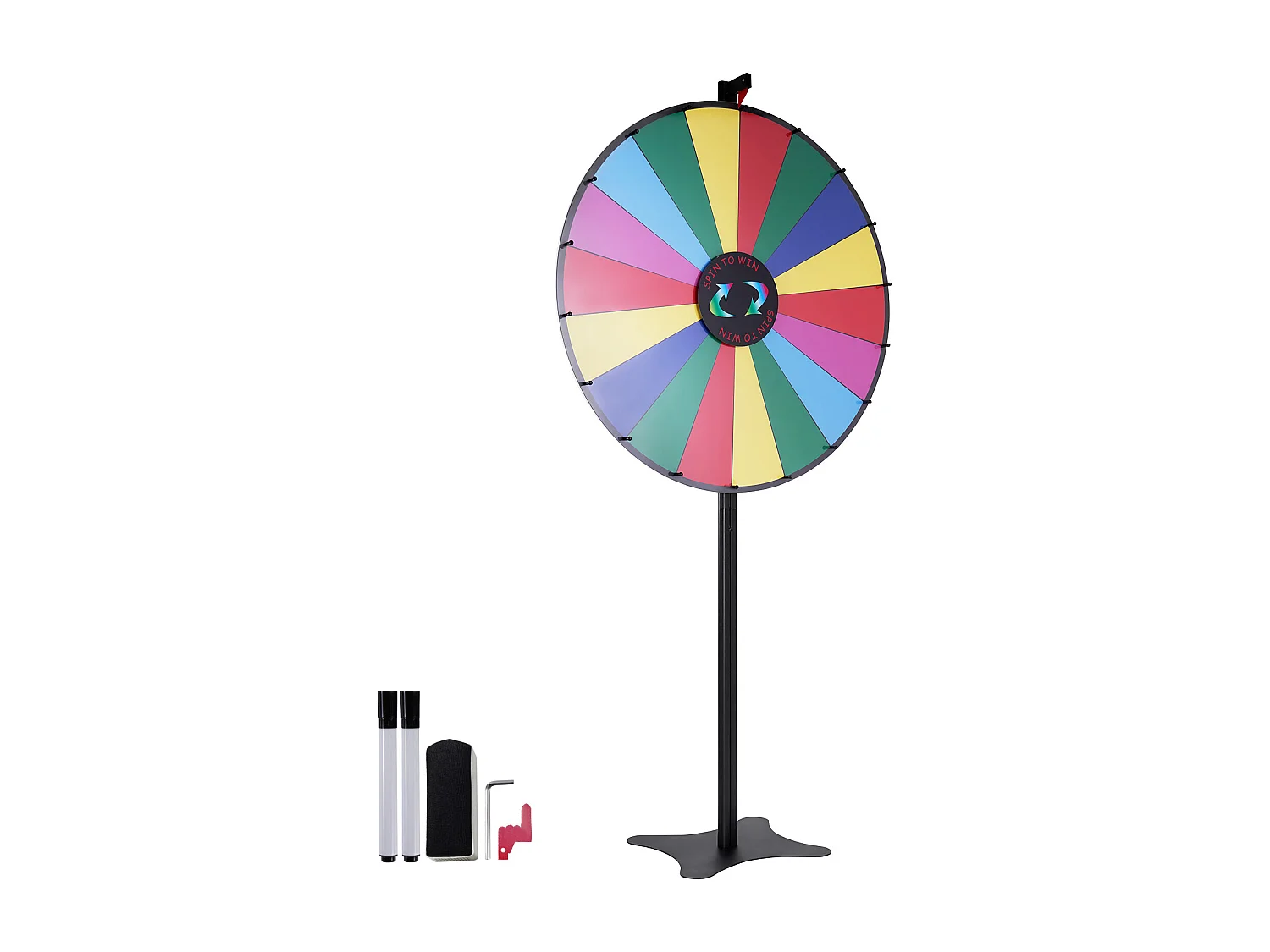 Roue de Prix Rotative SucceBuy 91 cm, 18 Emplacements, pour Table et sur Pied, à Poser sur une Table ou au Sol, Fête, Pub, Salon Professionnel