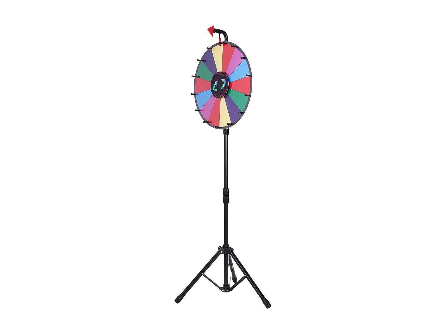 Roue de Prix Rotative SucceBuy 46 cm, 14 Emplacements avec Support Réglable, Roue de Roulette Effaçable à Sec, Idéale pour les Fêtes