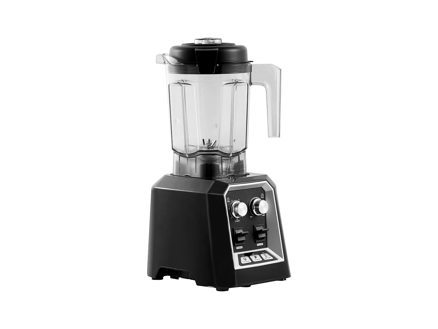 Mixeur de Comptoir Professionnel SucceBuy pour Smoothies et Milkshakes avec Bocal en Verre de 2 L, Mixeur 3 Fonctions en Acier Inoxydable