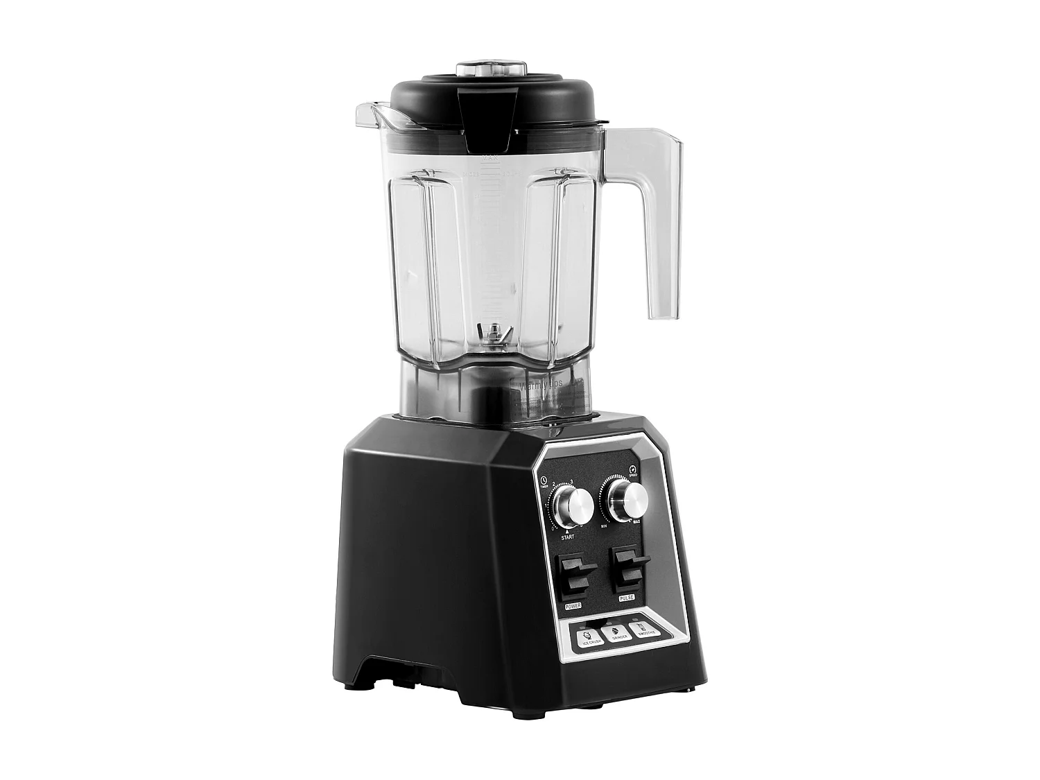 Mixeur de Comptoir Professionnel SucceBuy pour Smoothies et Milkshakes avec Bocal en Verre de 2 L, Mixeur 3 Fonctions en Acier Inoxydable