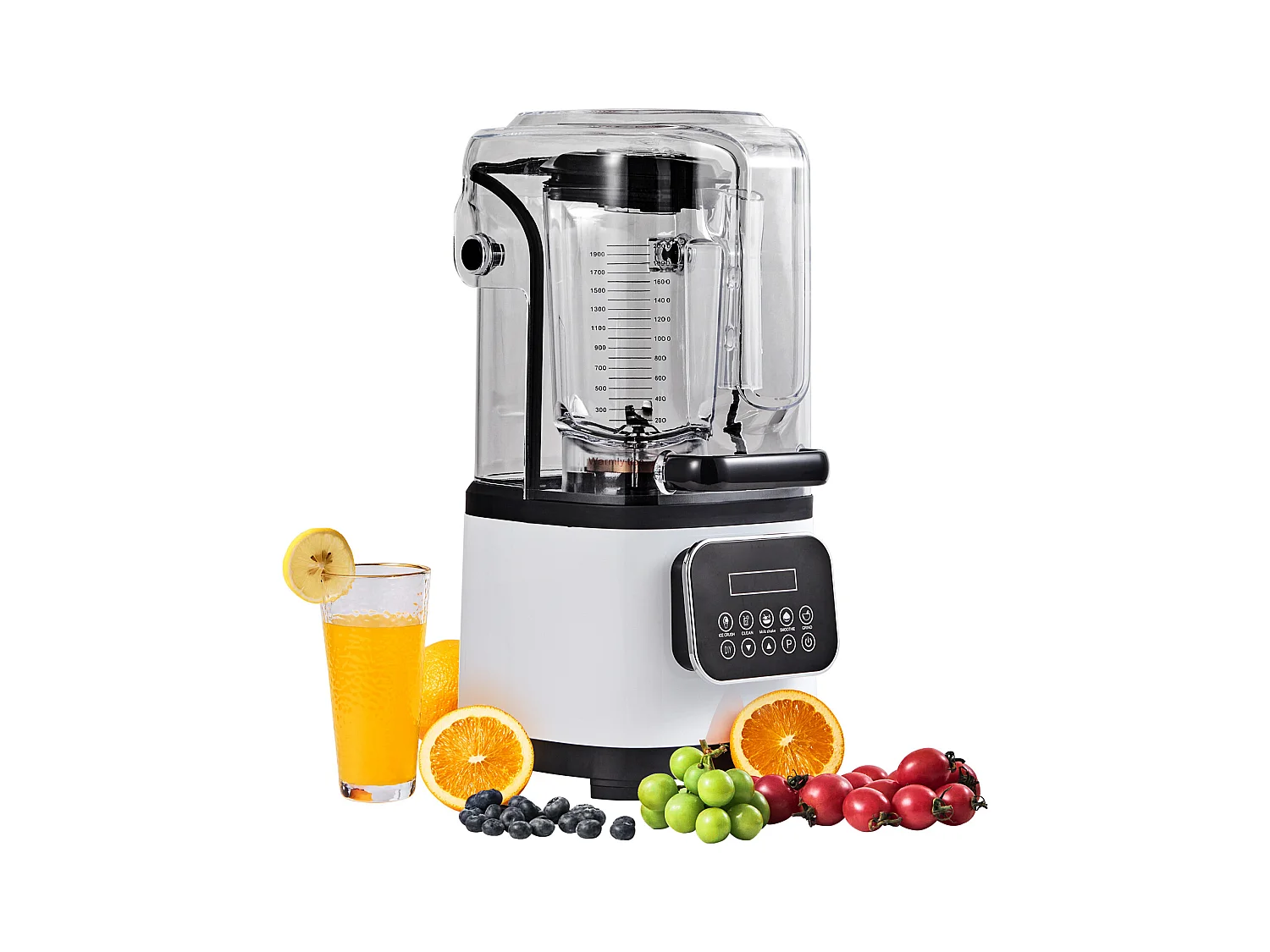 Mixeur de Comptoir Professionnel SucceBuy pour Smoothies et Milkshakes, Bocal en Verre de 2 L. Mixeur en Acier Inoxydable, 9 Vitesses et 5 Fonctions