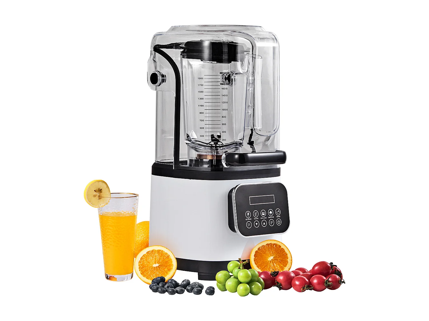 Mixeur de Comptoir Professionnel SucceBuy pour Smoothies et Milkshakes, Bocal en Verre de 2 L. Mixeur en Acier Inoxydable, 9 Vitesses et 5 Fonctions