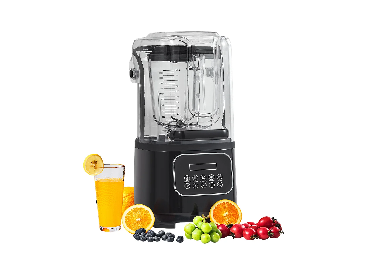 Mixeur SucceBuy Mélangeur de Comptoir Professionnel avec Bocal en Verre, Mixeur en Acier Inoxydable à 9 Vitesses et 5 Fonctions