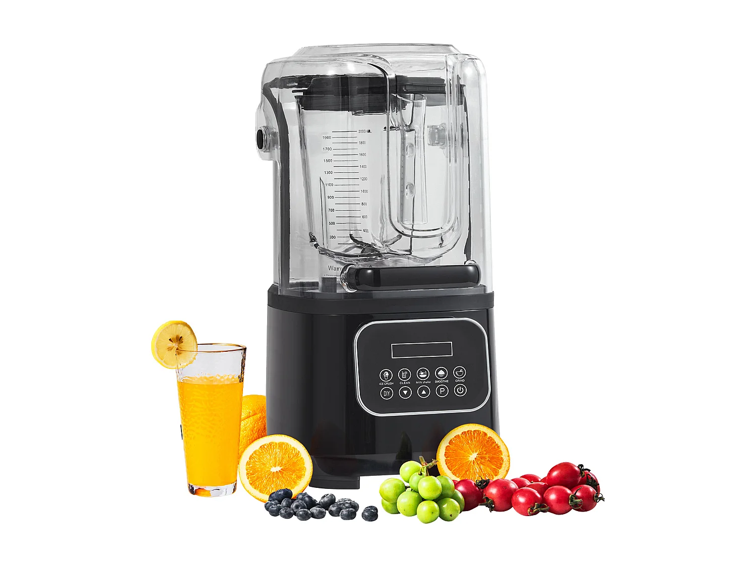 Mixeur SucceBuy Mélangeur de Comptoir Professionnel avec Bocal en Verre, Mixeur en Acier Inoxydable à 9 Vitesses et 5 Fonctions