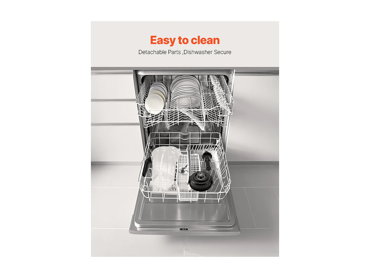 Mixeur SucceBuy 2.4 L 1600 W pour Smoothies – Mixeur de Cuisine avec Moteur Puissant pour une Transformation Multifonctionnelle des Aliments