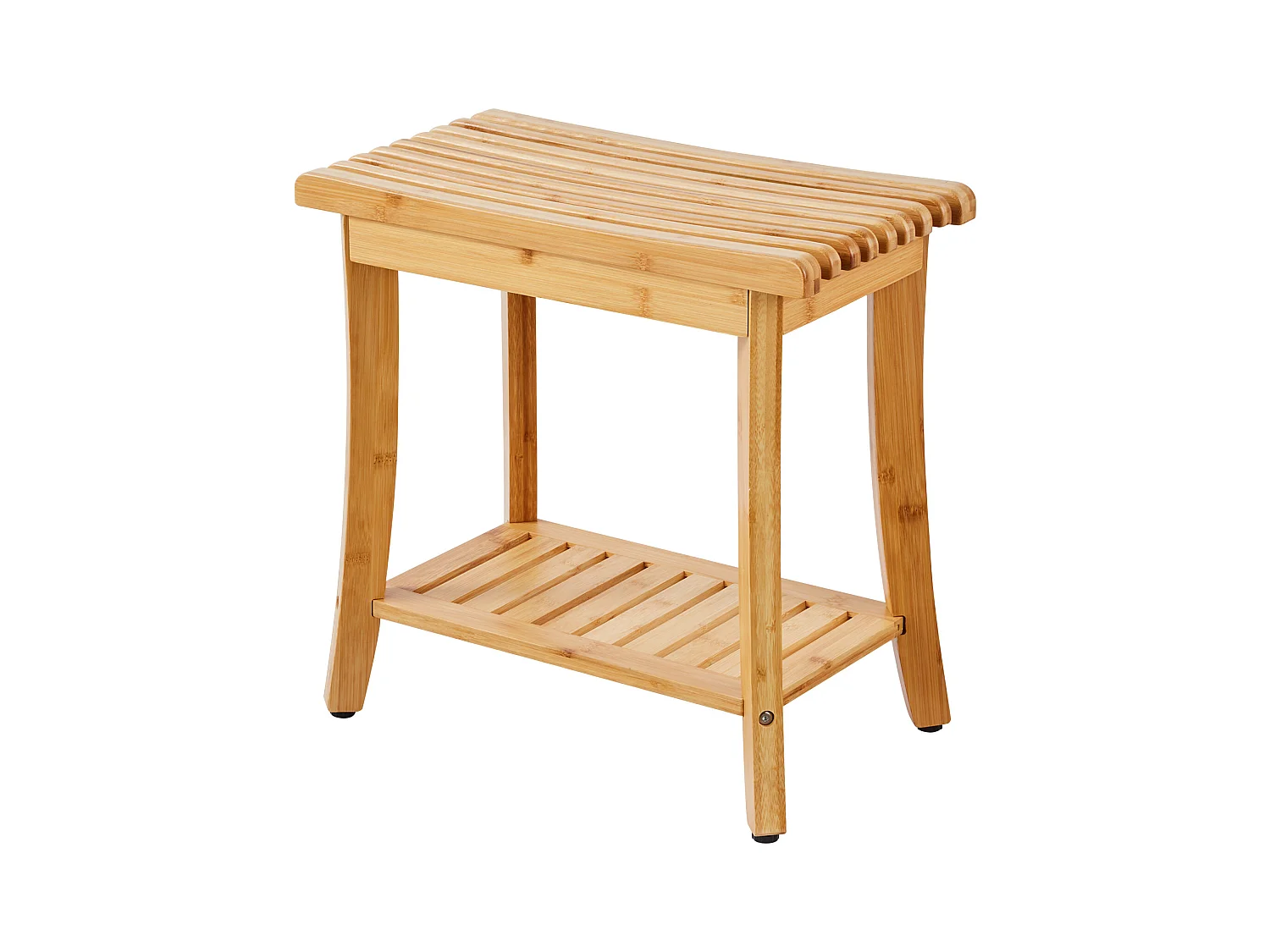 Banc de Douche en bambou SucceBuy, 48 x 29 x 46 cm, Chaise pour Salle de Bain