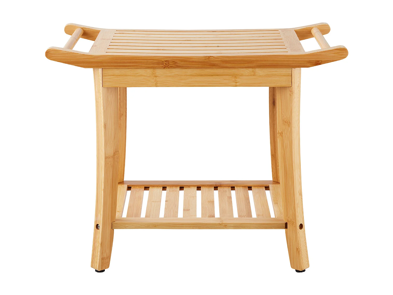 Banc de Douche en Bambou SucceBuy, 61 x 35 x 49 cm, Chaise pour Salle de Bain