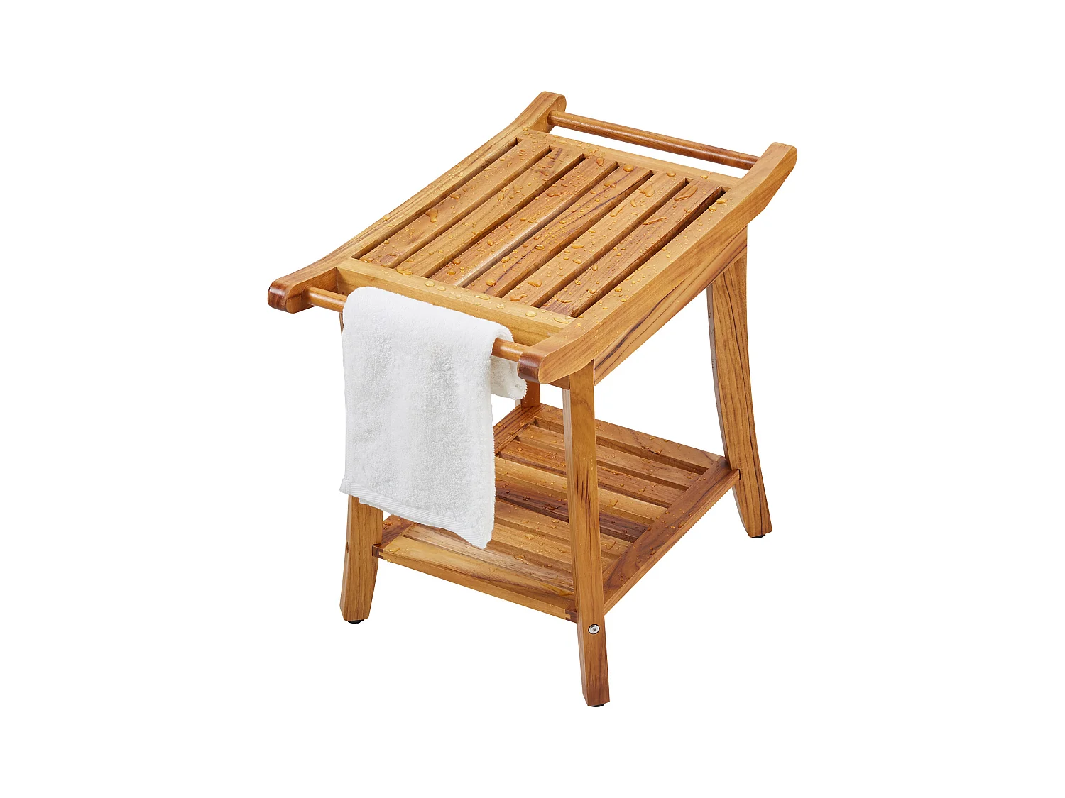Douchebank van Polyhout SucceBuy, 56 x 37 x 47 cm, Badkamerstoel