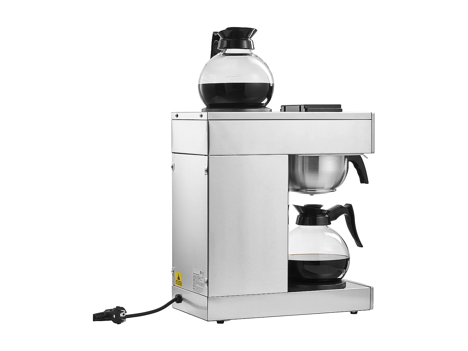 Cafetera de Filtro Comercial SucceBuy 12 Tazas, 2 Garrafas de Vidrio y 2 Calentadores