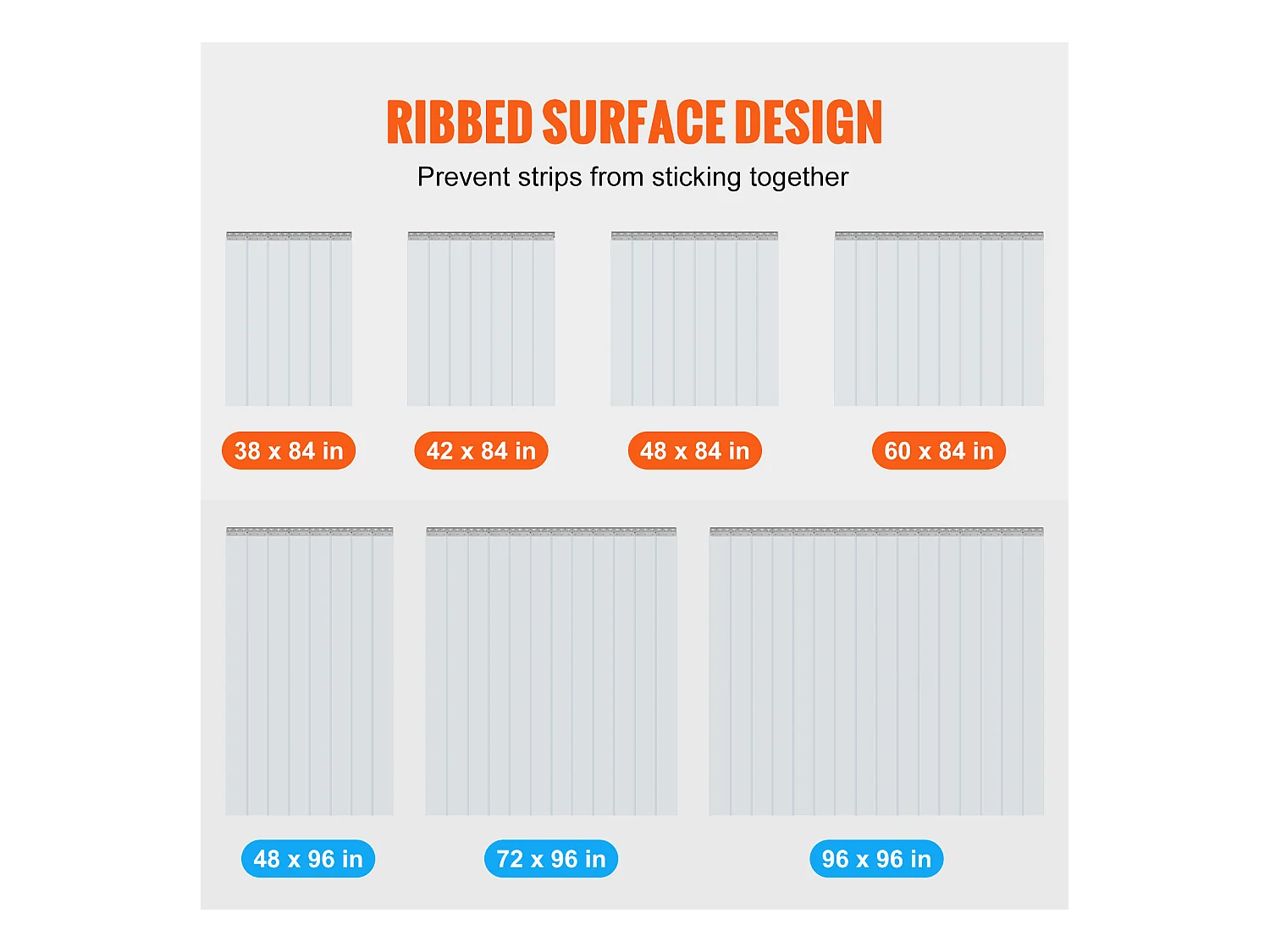 Strokendeurgordijn SucceBuy Strokengordijn, PVC Deurgordijn, 183 x 244 cm voor Koel- en Vrieskast, Transparant Plastic
