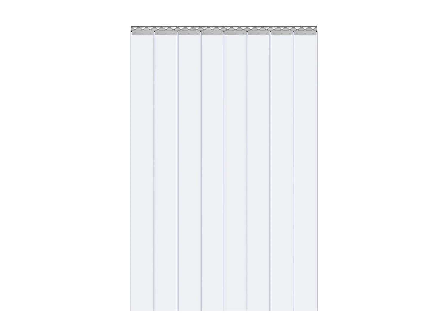 Cortina de Porta de Tira SucceBuy Cortina de Tiras de PVC para Porta de Frigorífico, 122 x 244 cm, Plástico Transparente