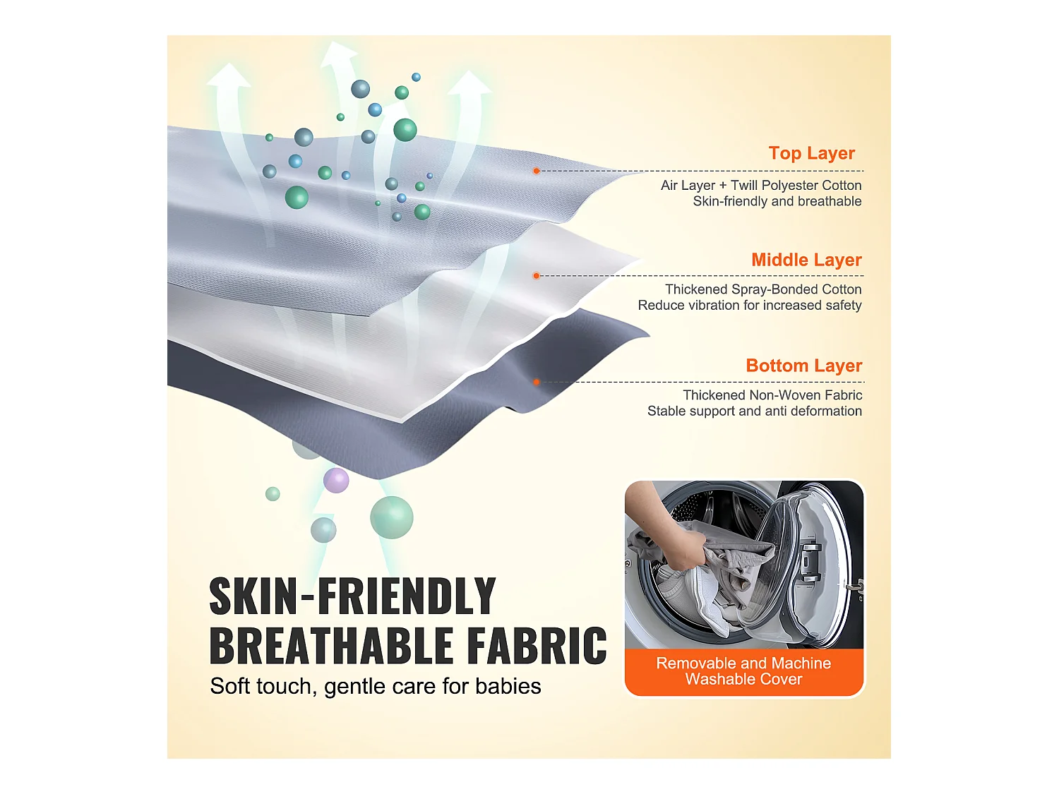 Transat Bébé, SucceBuy Transat pour Bébé, Siège Transat Pliable pour Bébés de 0 à 9 Mois, Transat pour Nouveau-Né avec 2 Angles d'Inclinaison