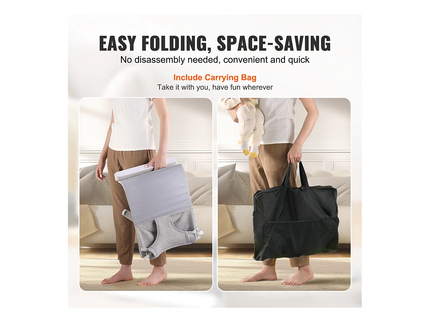 Transat Bébé, SucceBuy Transat pour Bébé, Siège Transat Pliable pour Bébés de 0 à 9 Mois, Transat pour Nouveau-Né avec 2 Angles d'Inclinaison