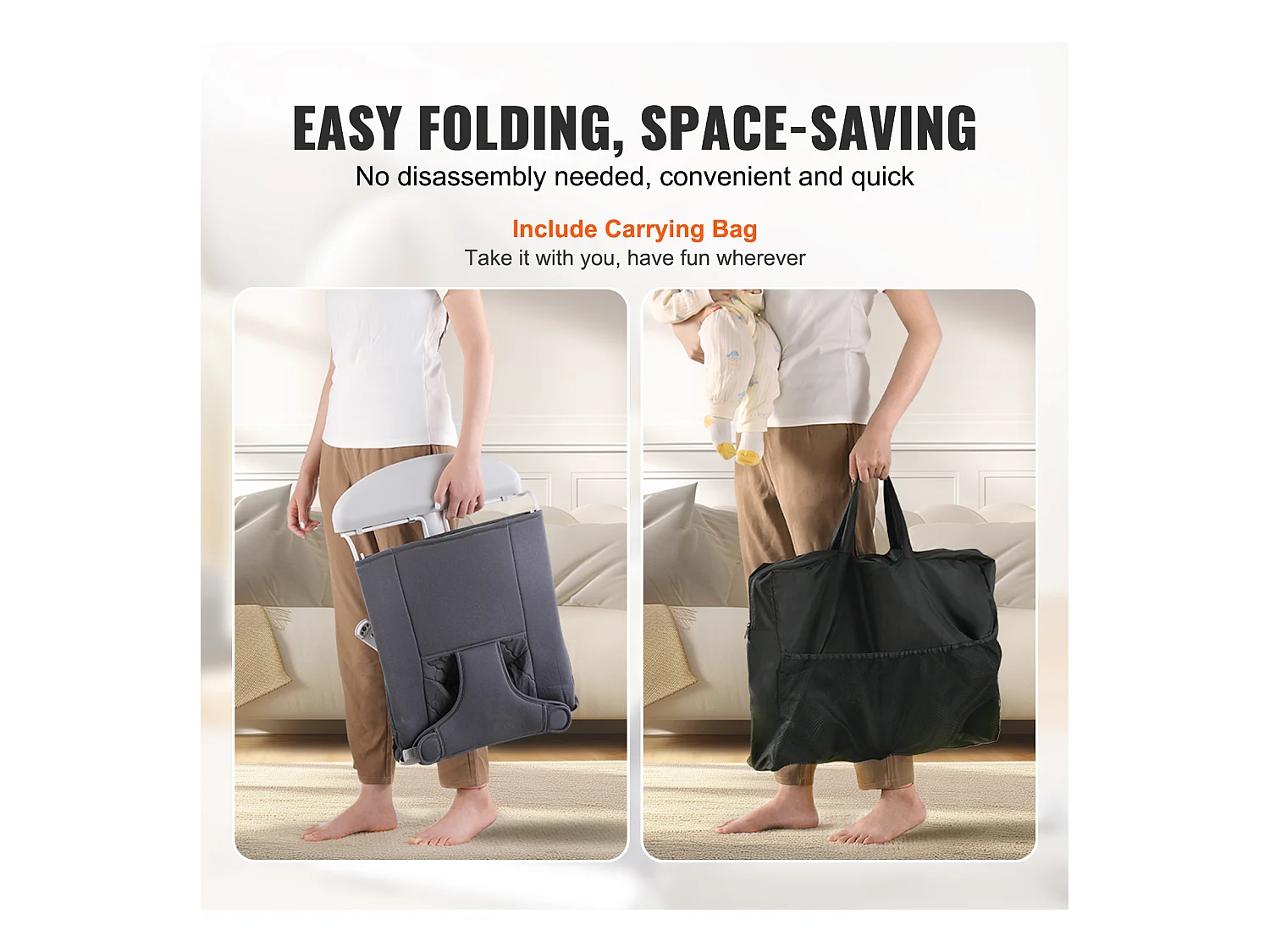 Transat Bébé, SucceBuy Transat pour Bébé avec Siège Pliant et 2 Angles d'Inclinaison