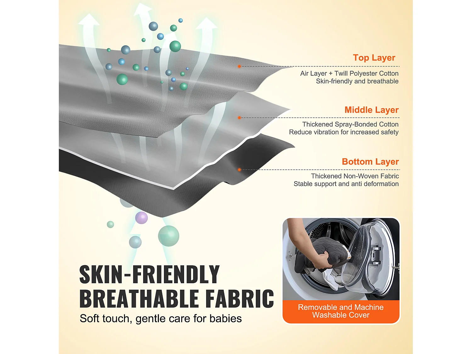 Babywippe, SucceBuy Babywippe mit Klappbarem Sitz und 2 Liegewinkeln