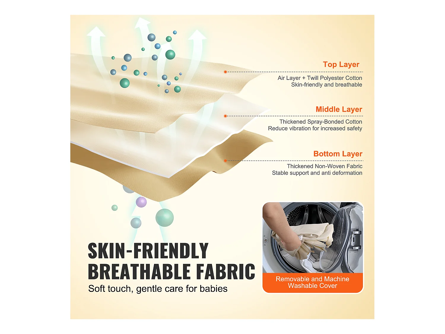 Transat Bébé, SucceBuy Transat Pliant pour Bébé pour Bébés de 0 à 9 Mois avec Barre de Jouets