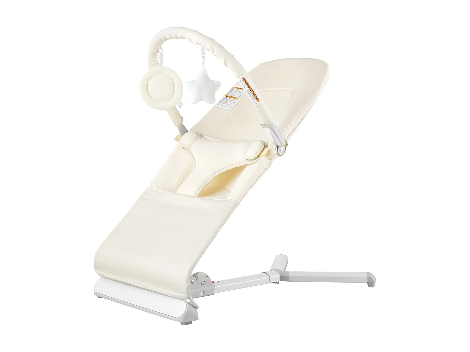 Baby Bouncer, SucceBuy Opvouwbare Baby Bouncer voor Baby's van 0-9 Maanden met Speelstang