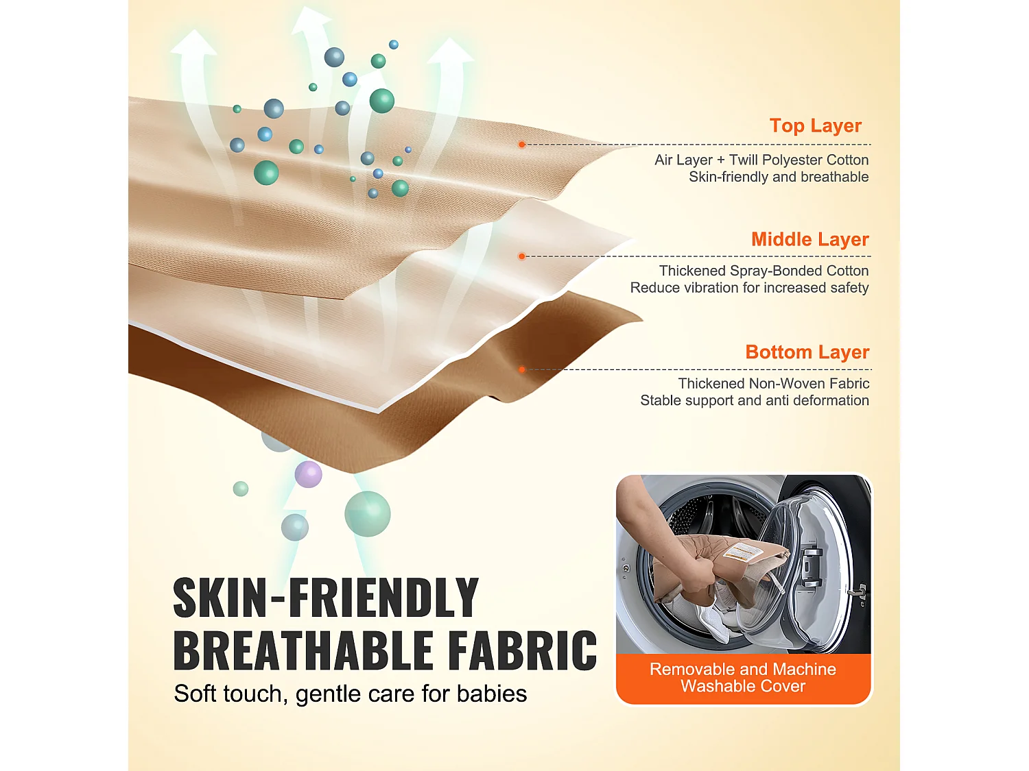 Transat Bébé, SucceBuy Transat pour Bébé avec Siège Pliant et 2 Angles d'Inclinaison