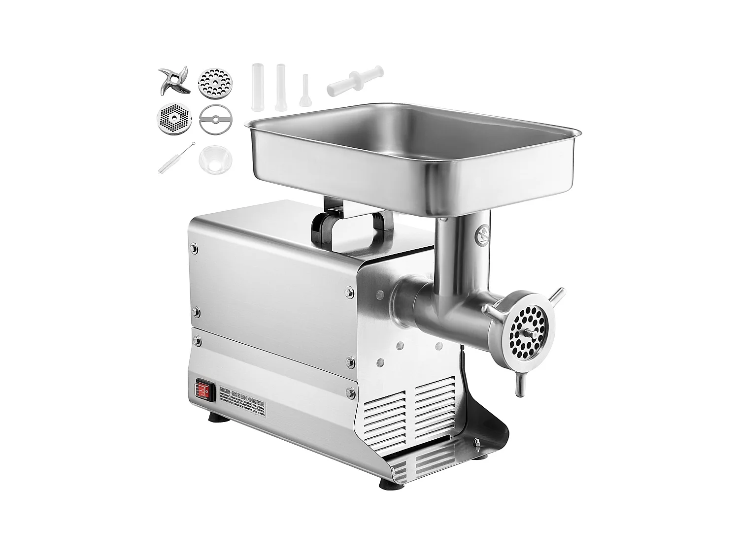 Maszynka do Mięsa SucceBuy Commercial 9.5kg/min, Stal Nierdzewna, Wysoka Wydajność do Kuchni i Firm