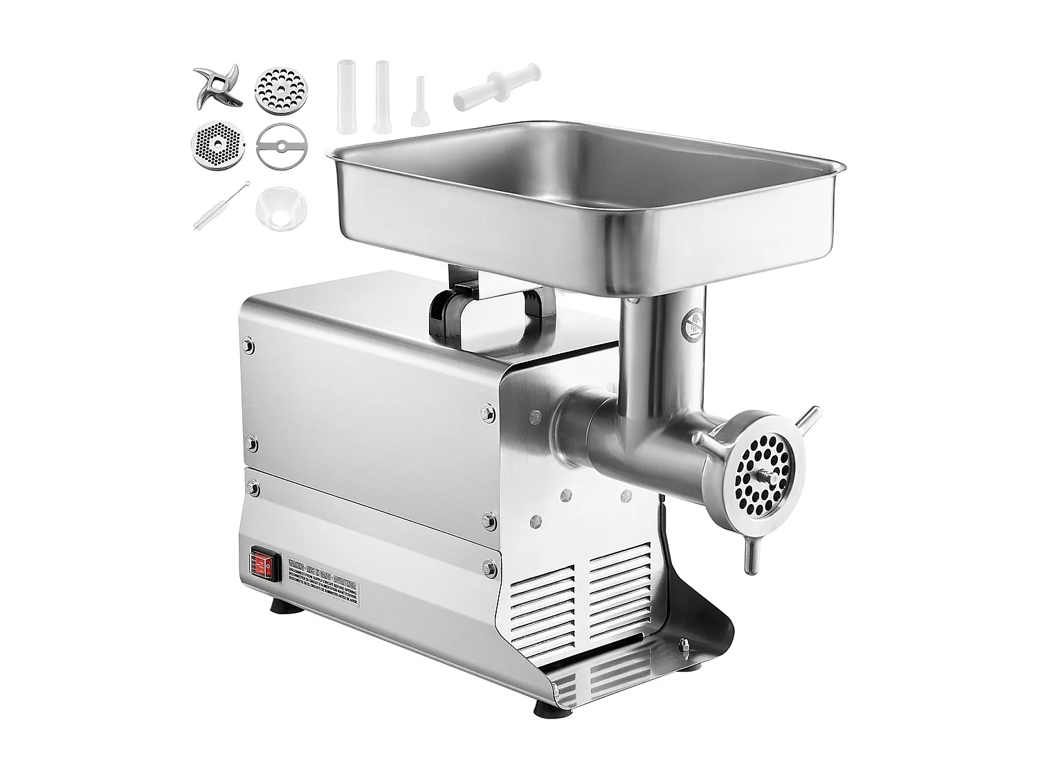 Hachoir à Viande SucceBuy Commercial 9.5kg/min, Acier Inoxydable, Haute Performance pour la Cuisine et les Entreprises