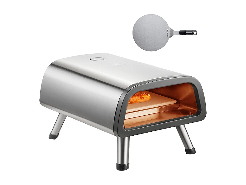 Elektryczny Piec do Pizzy SucceBuy - 30cm, Wysoka Temperatura, Składany, Stal Nierdzewna, Przenośny do Domu i na Zewnątrz