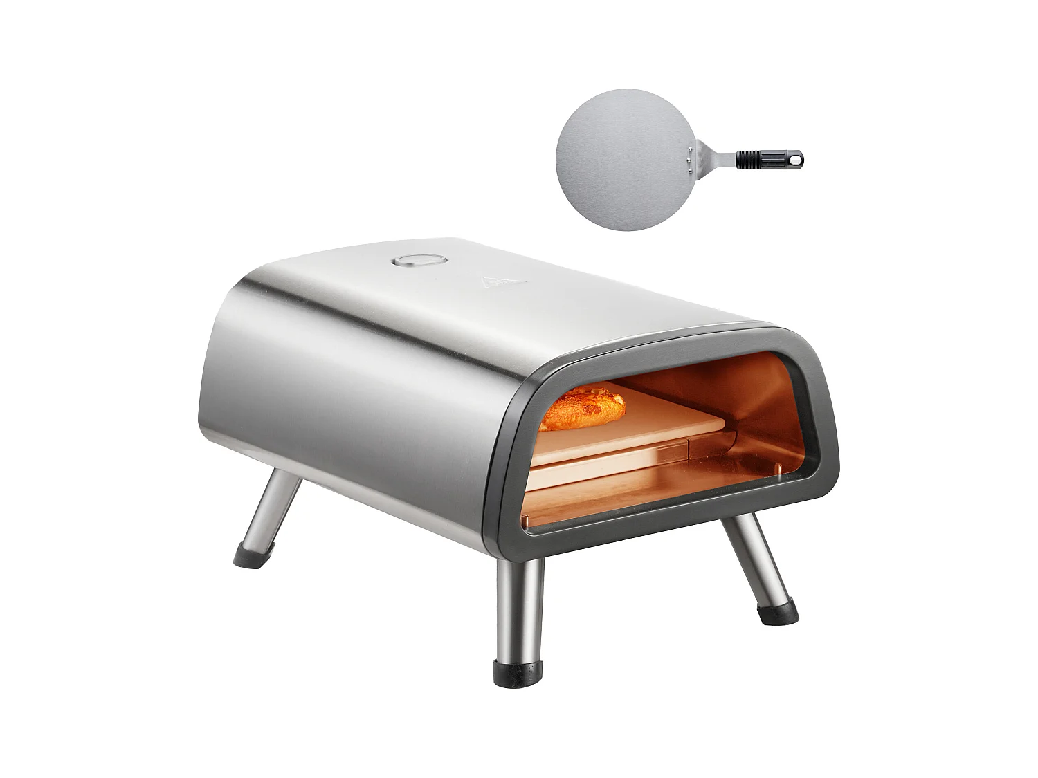 Four à Pizza Électrique SucceBuy - 30cm, Haute Température, Pliable, Acier Inoxydable, Portable pour la Maison et l'Extérieur