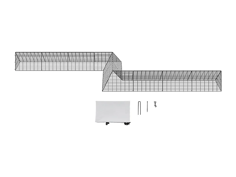Enclosure de Galinheiro SucceBuy, 729 x 200 x 61 cm, Túnel Exterior Portátil, Verde