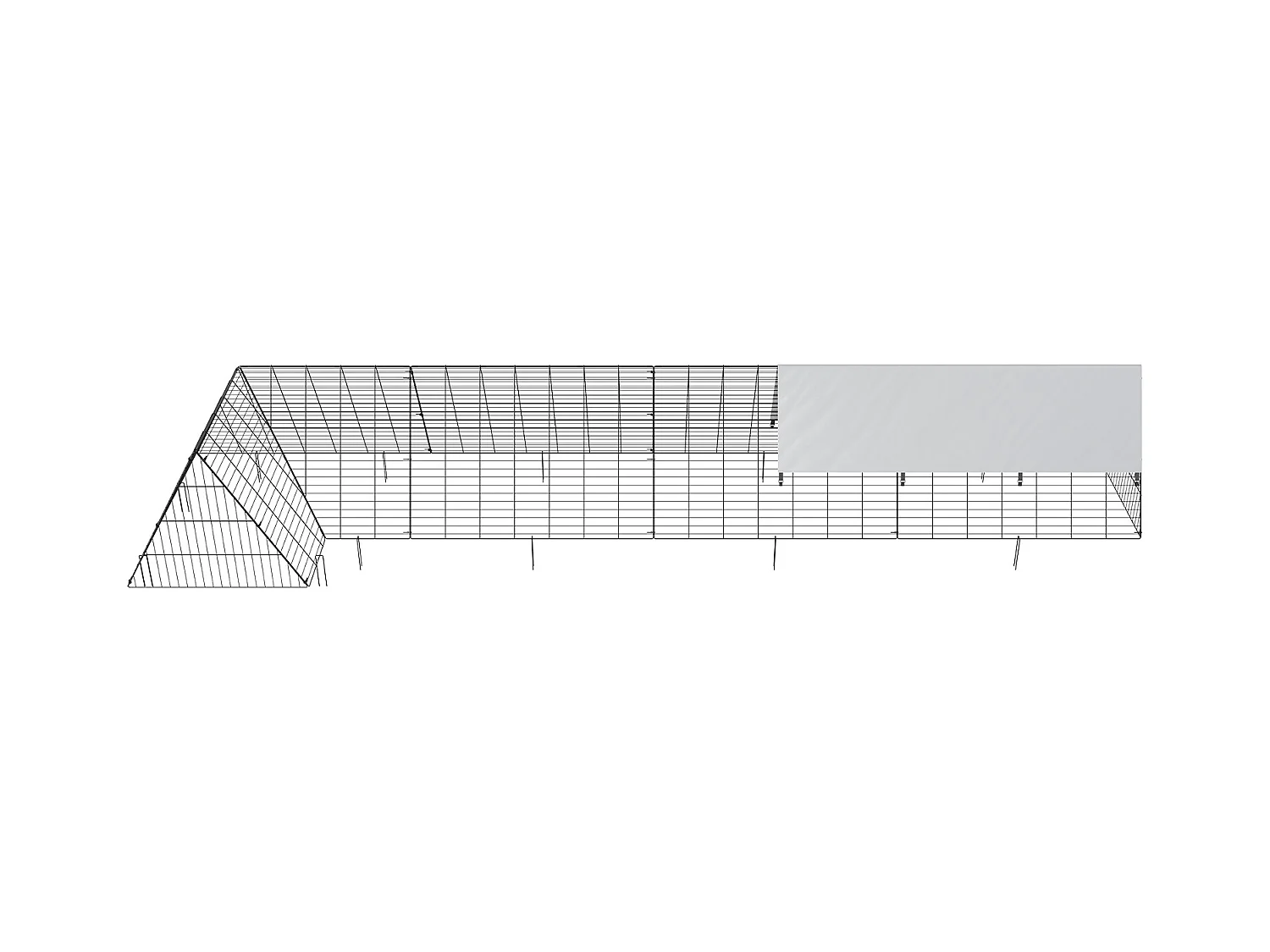 Enclos du Poulailler SucceBuy, 400 x 100 x 61cm, Tunnel Eextérieur Portable, Vert