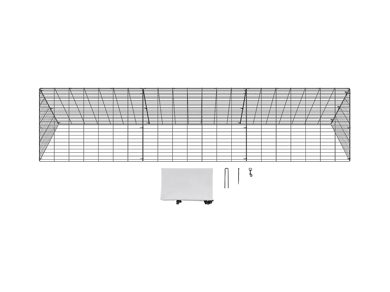 Ogrzewanie Kurnika SucceBuy, 762 x 180 x 156 cm, Przenosna Tunel Zewnętrzny, dla Kurcząt, Kaczek, Królików, Zielone