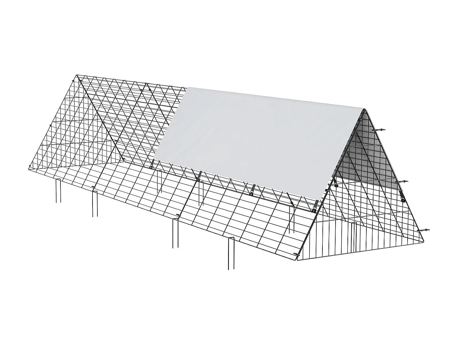 Recinto del Pollaio SucceBuy,  762 x 180 x 156 cm, Tunnel Esterno Portatile, per Polli, Anatre, Conigli, Verdure