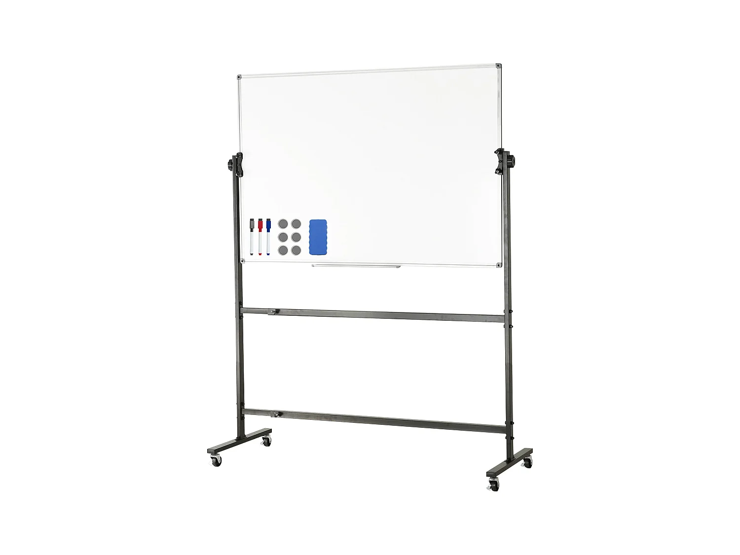 Tableau Blanc Magnetique SucceBuy Tableau Blanc Magnétique Roulant 118.3 x 76.4 cm, Mobile Double Face