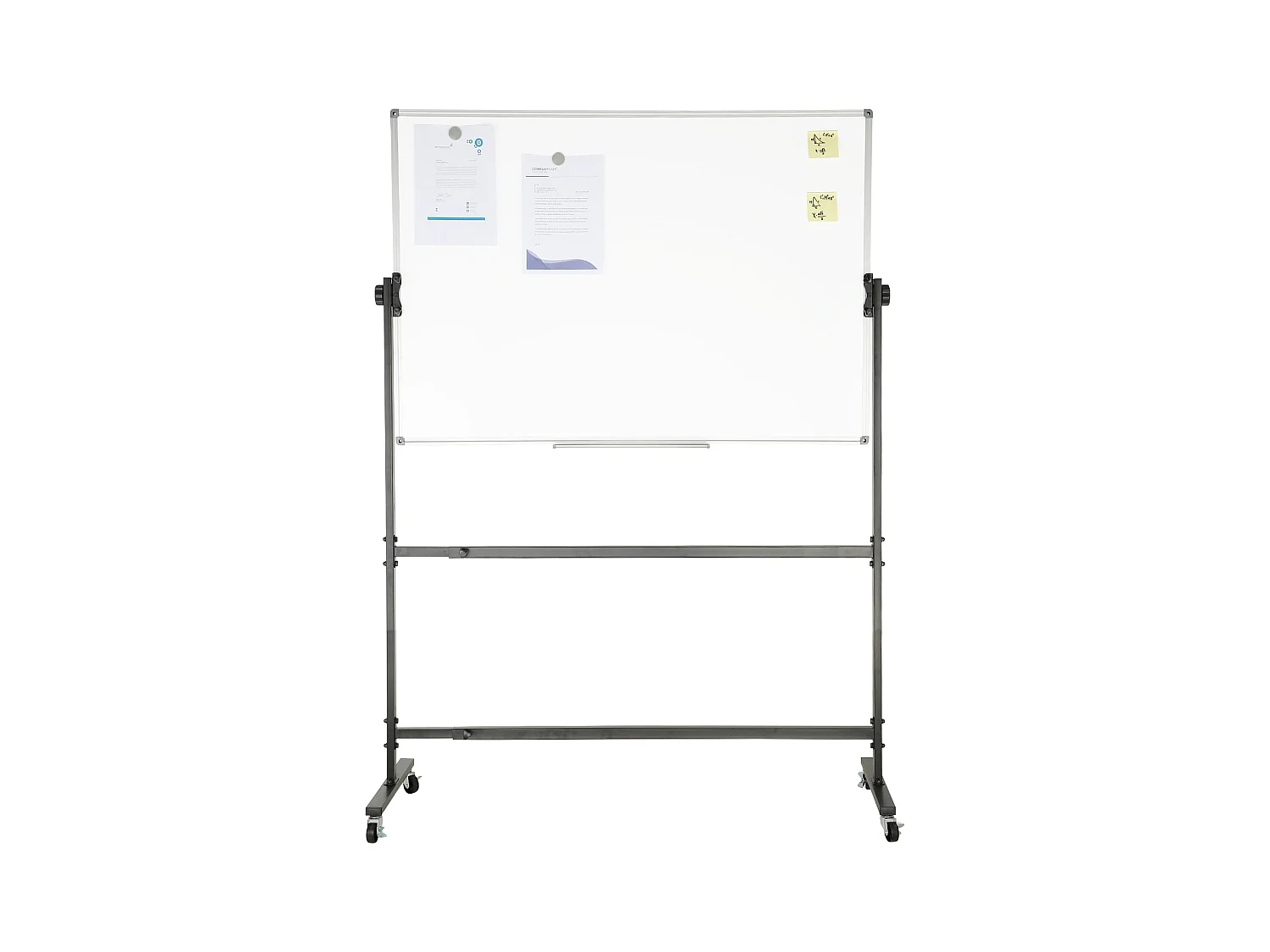 Tableau Blanc Magnetique SucceBuy Tableau Blanc Magnétique Roulant 118.3 x 76.4 cm, Mobile Double Face