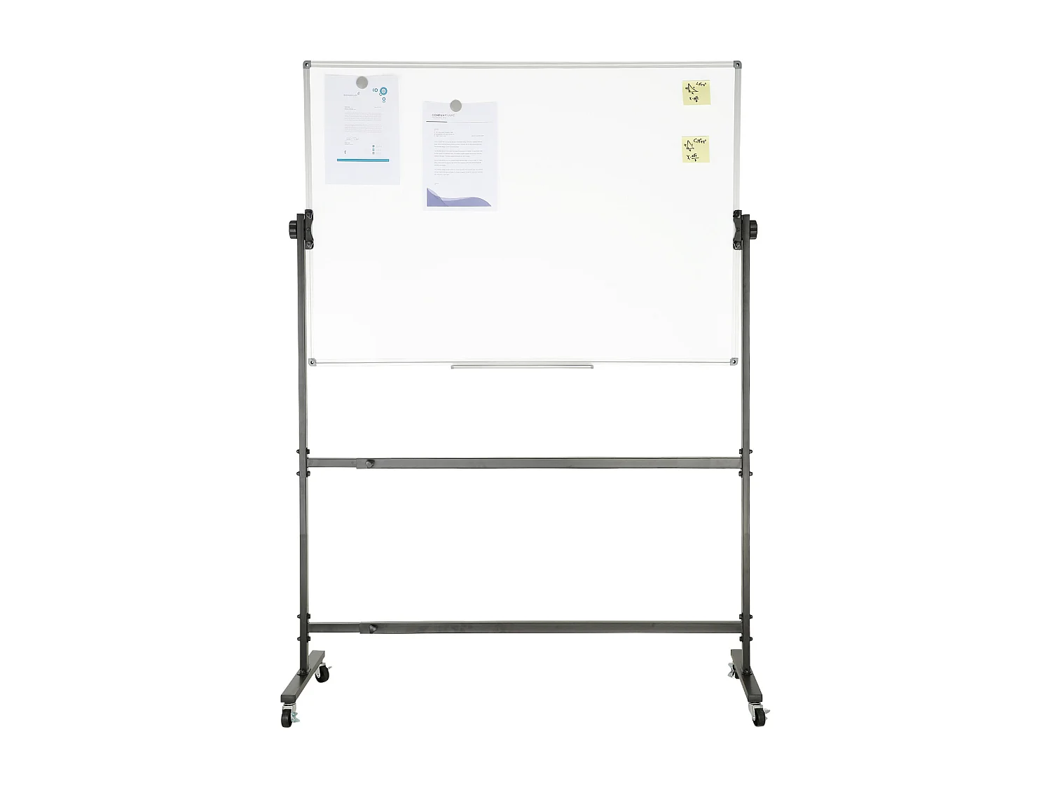 Tableau Blanc Magnetique SucceBuy Tableau Blanc Magnétique Roulant 118.3 x 76.4 cm, Mobile Double Face