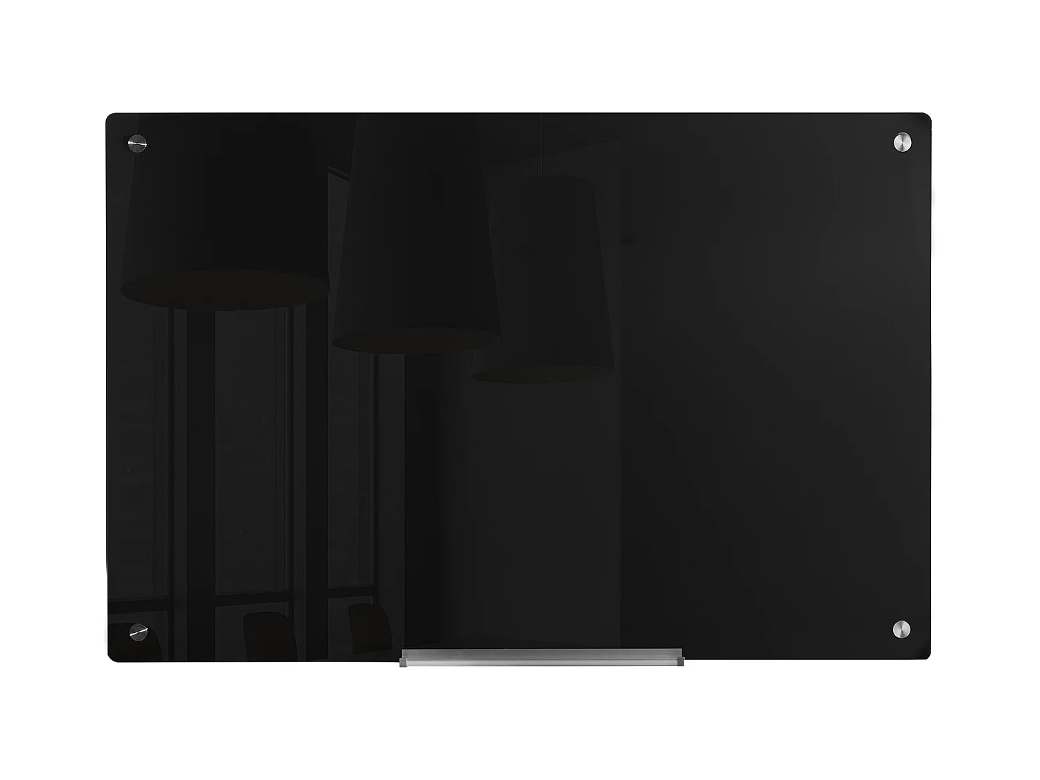 Tableau Magnétique en Verre Noir SucceBuy, 90 x 60 cm, Effaçable à Sec Sans Cadre