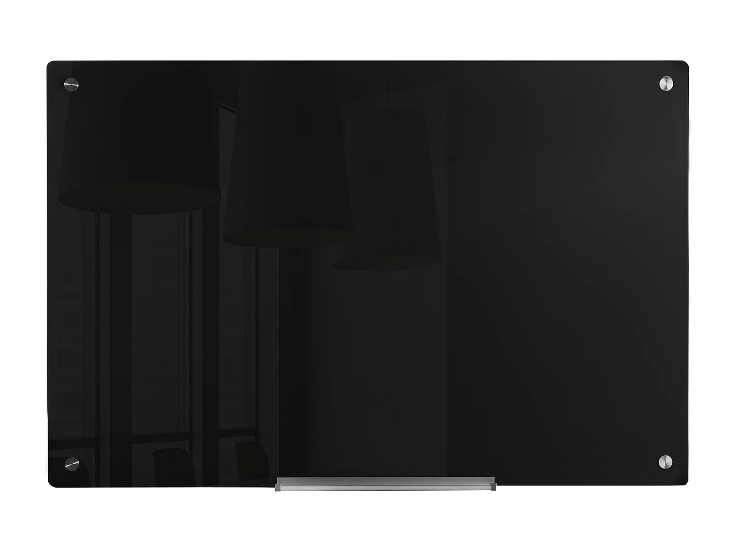 Czarna Szklana Tablica Magnetyczna SucceBuy, 90 x 60 cm, Suchościeralna, Bez Ramy