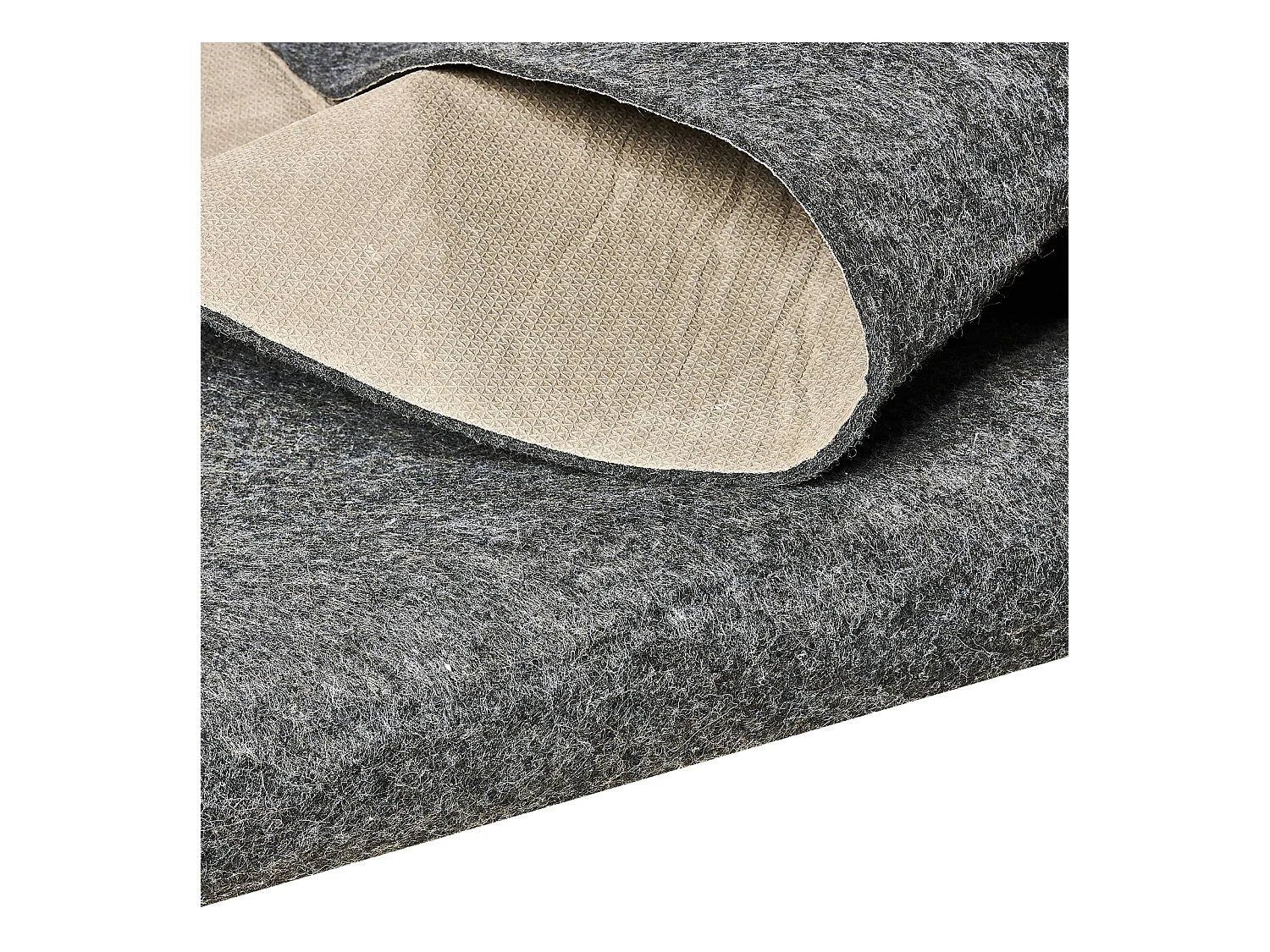 Tapis Antidérapant SucceBuy, 244x306 cm, 6 mm d'Épaisseur, pour Tous les Sols, Gris