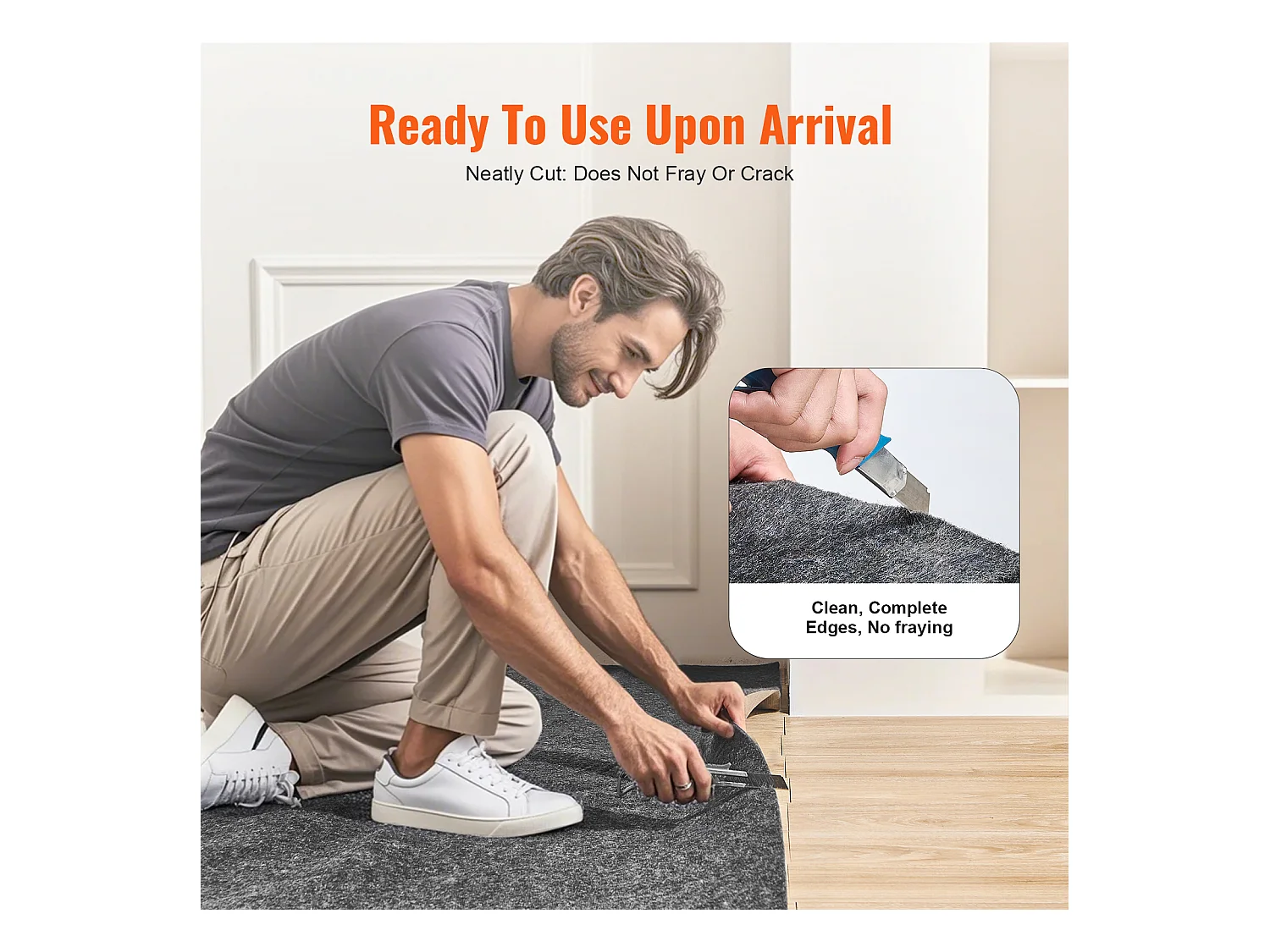 Tapis Antidérapant pour Tapis SucceBuy, 153x244 cm, 6 mm d'Épaisseur, pour Sol, Couleur Non Spécifiée