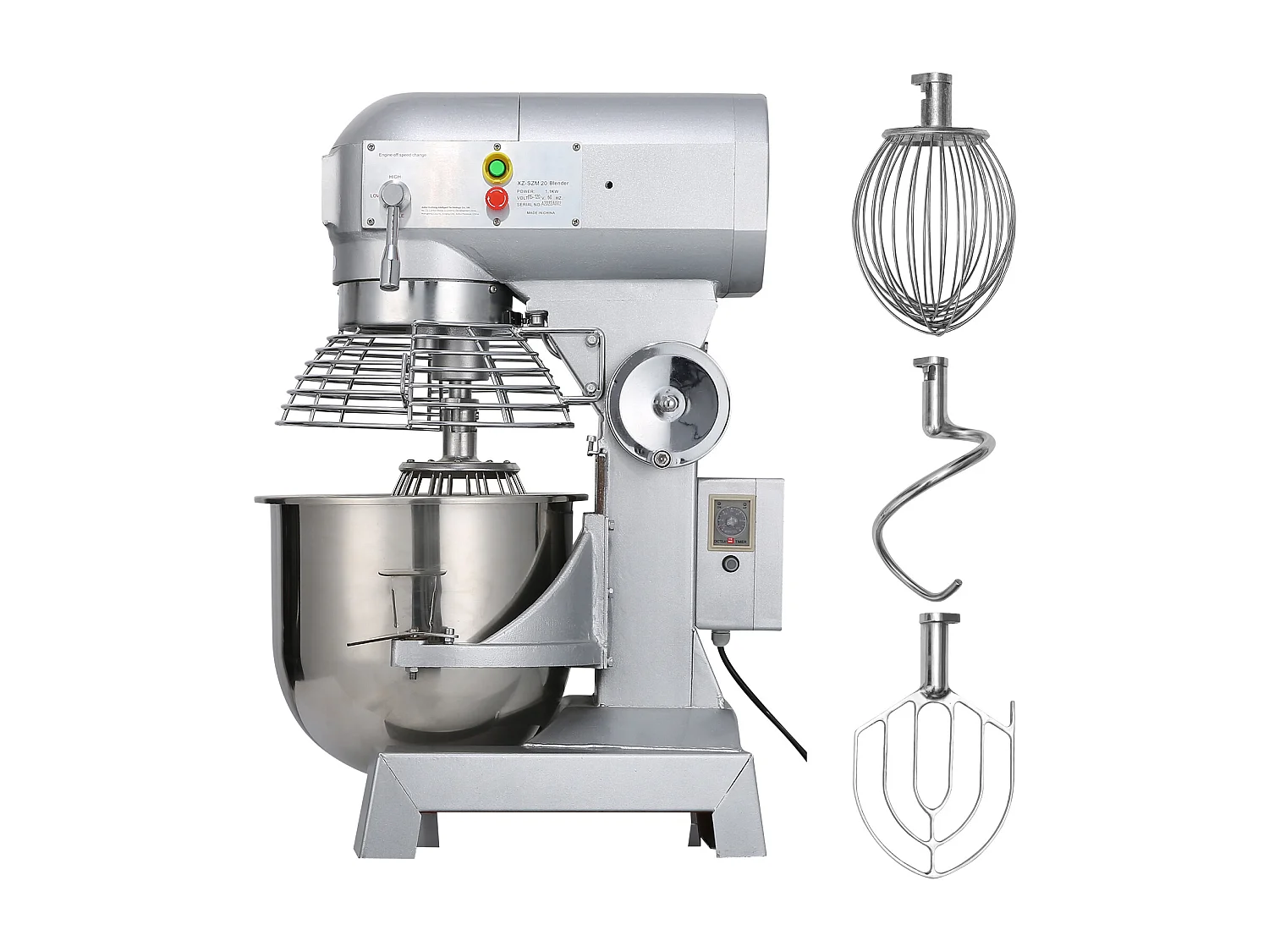 Mixeur SucceBuy, Mélangeur Commercial, 9.5 L à 3 Vitesses Réglables, Mélangeur de Pâtisserie pour une Utilisation Professionnelle en Cuisine