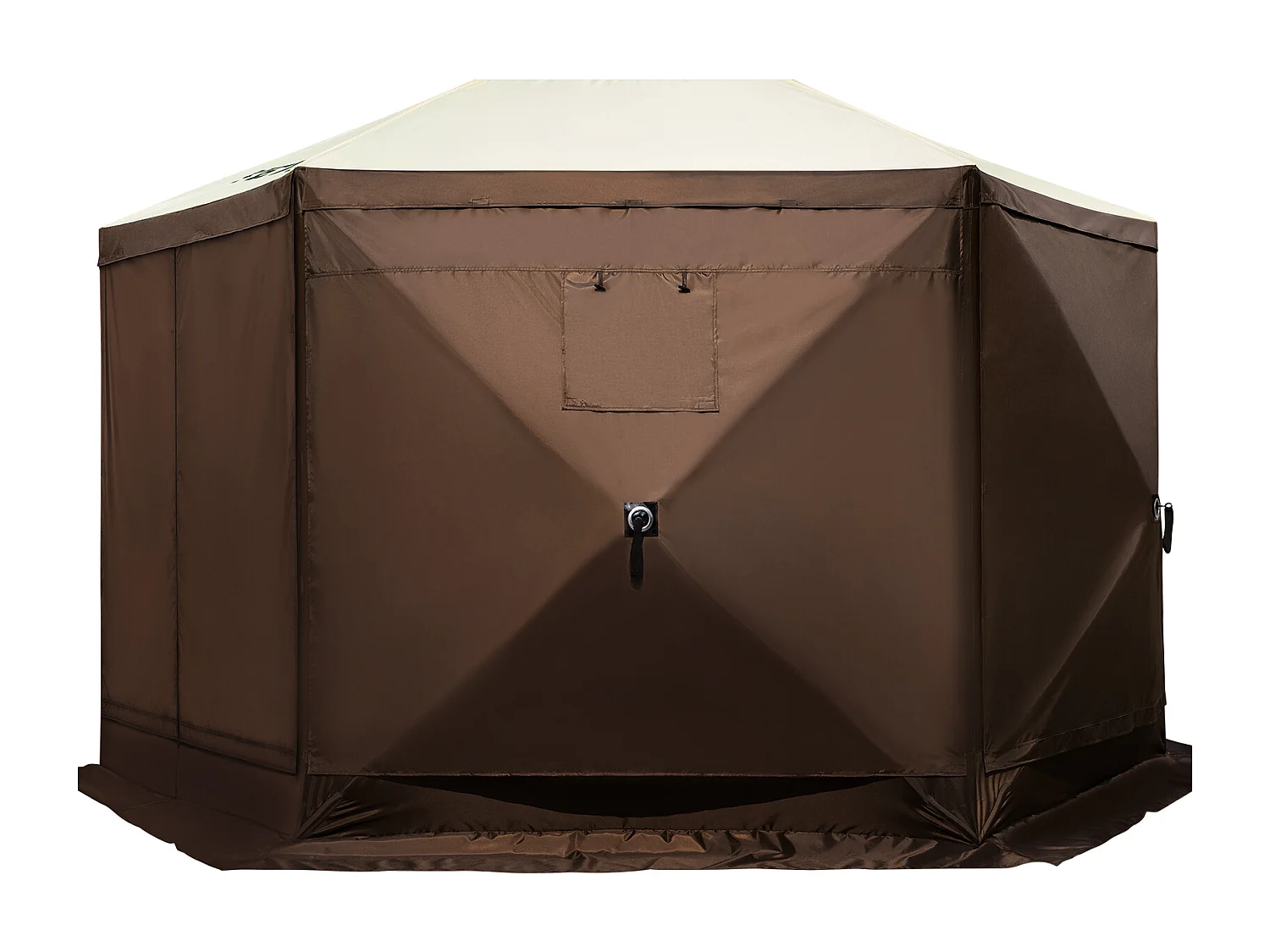 Tonnelle SucceBuy Gazebo de camping escamotable 365Cm x 365Cm, Abri à Auvent à 6 Côtés, Pare-Soleil