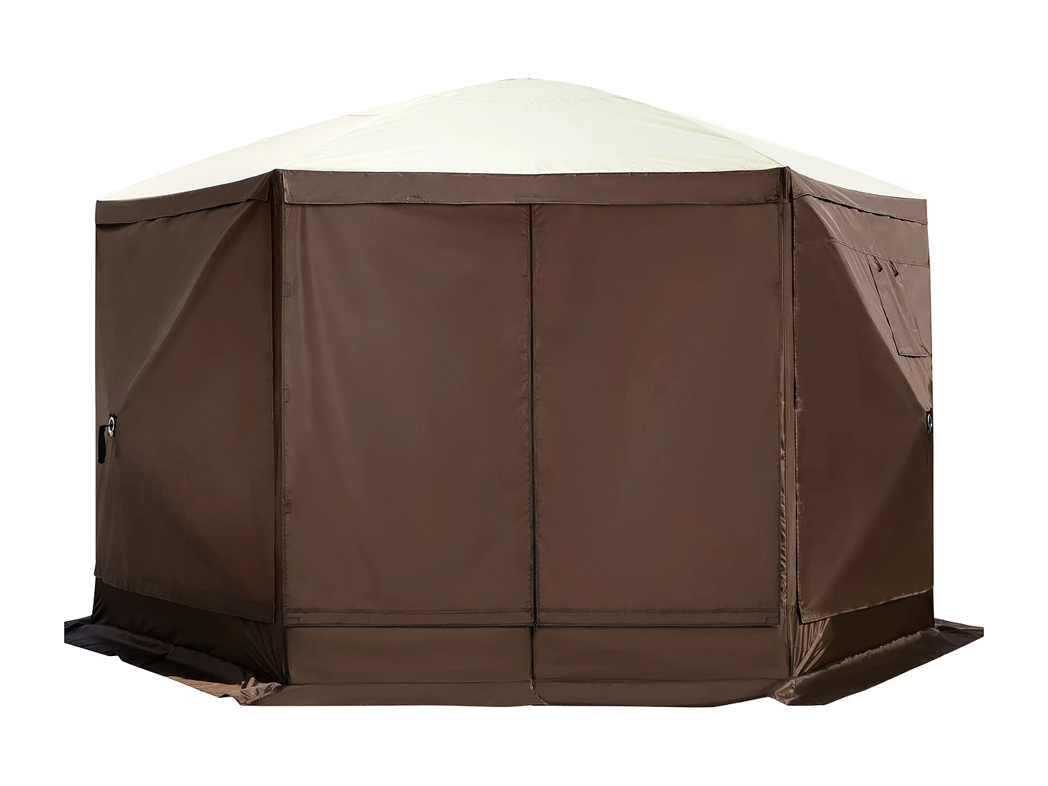 Tent SucceBuy Pop-Up Camping Gazebo 365Cm x 365Cm, 6-Zijdige Luifel, Zonwering