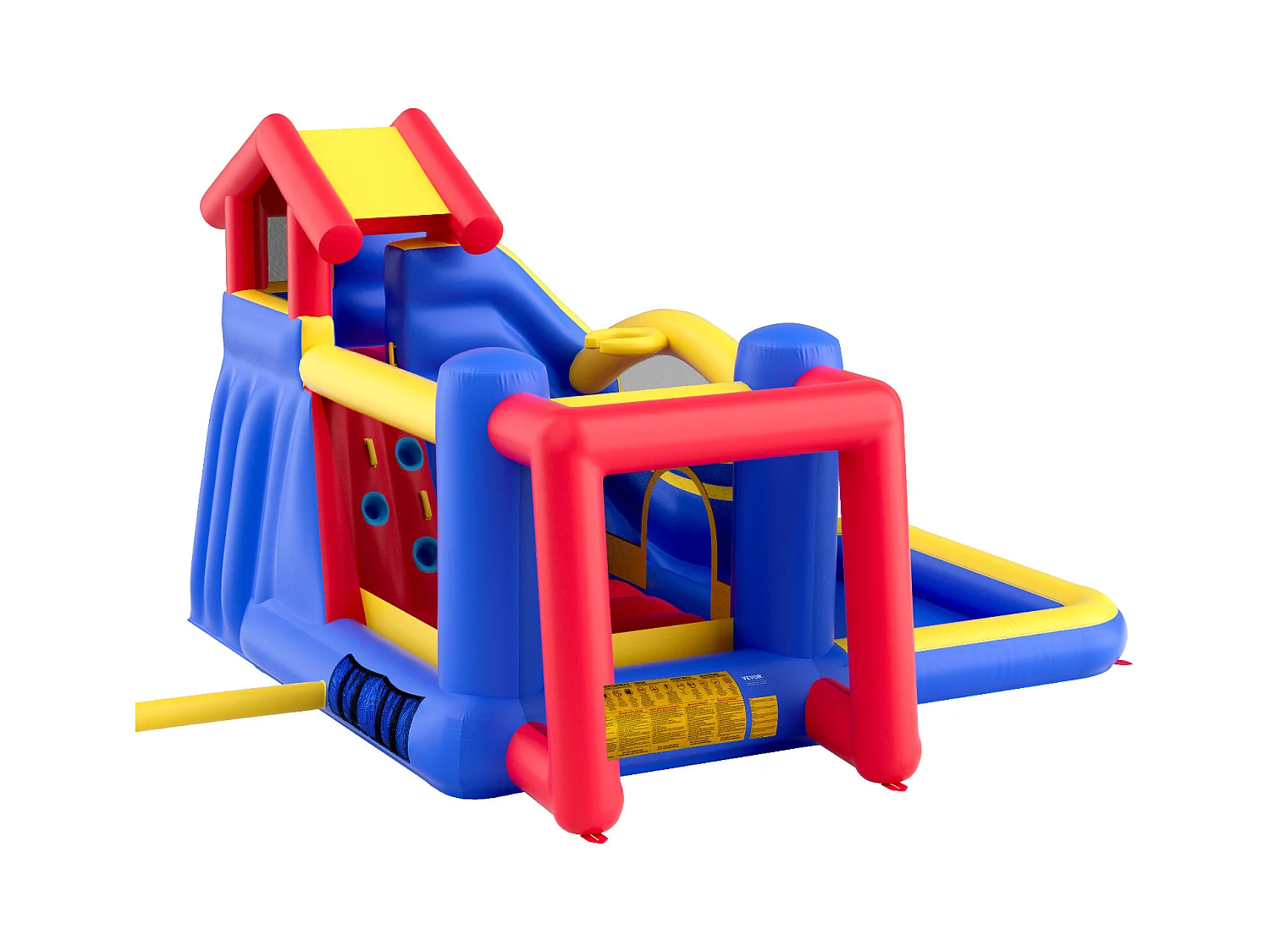 Château Gonflable SucceBuy, 333 x 338 x 203 cm, Divertissement en Plein Air, avec Souffleur, Toboggan et plus pour 3 à 8 ans