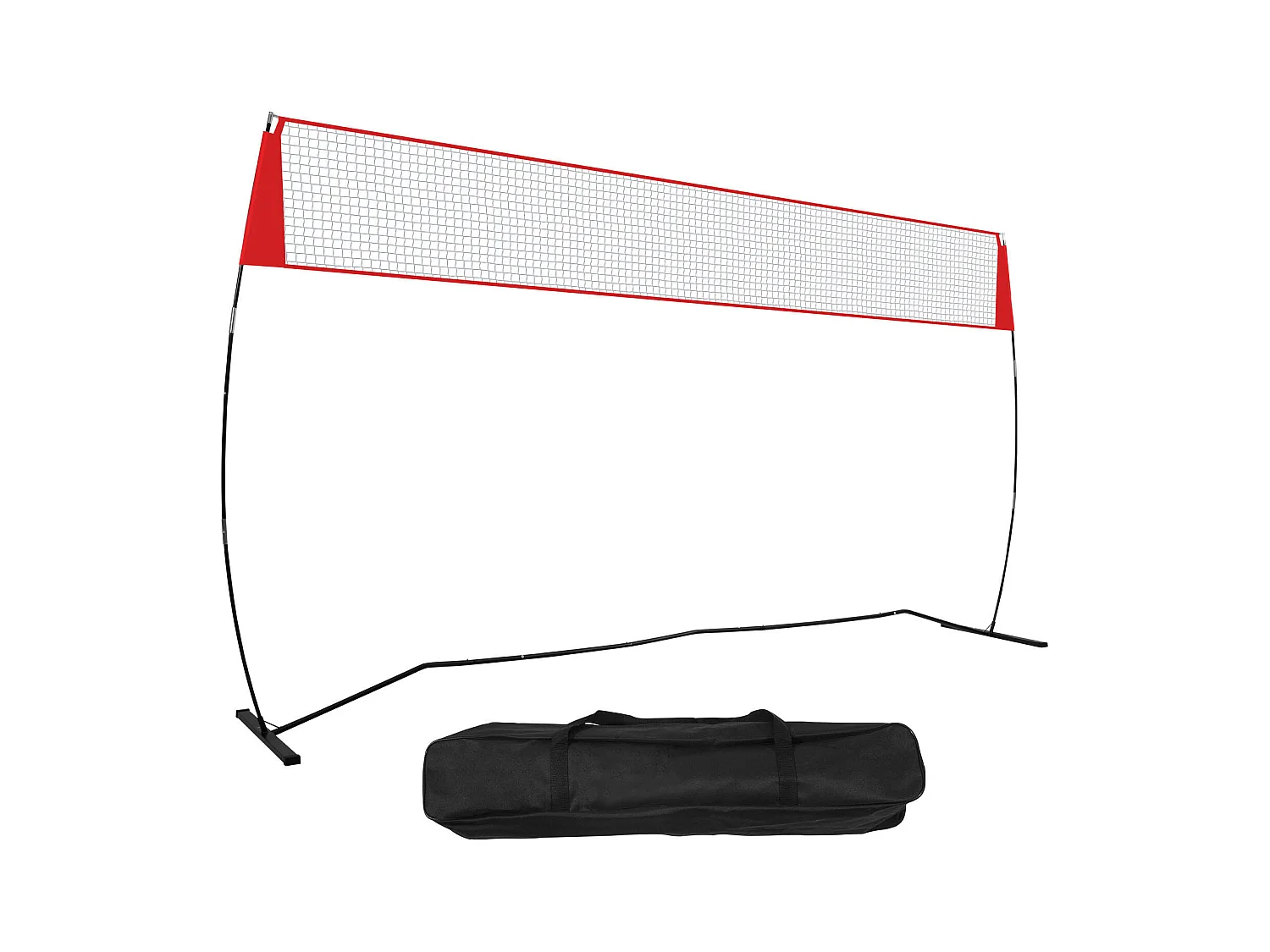 Filet de Badminton, SucceBuy Filet d'Entraînement de Volley-ball Autoportant avec Support, Utilisation Intérieure et Extérieure