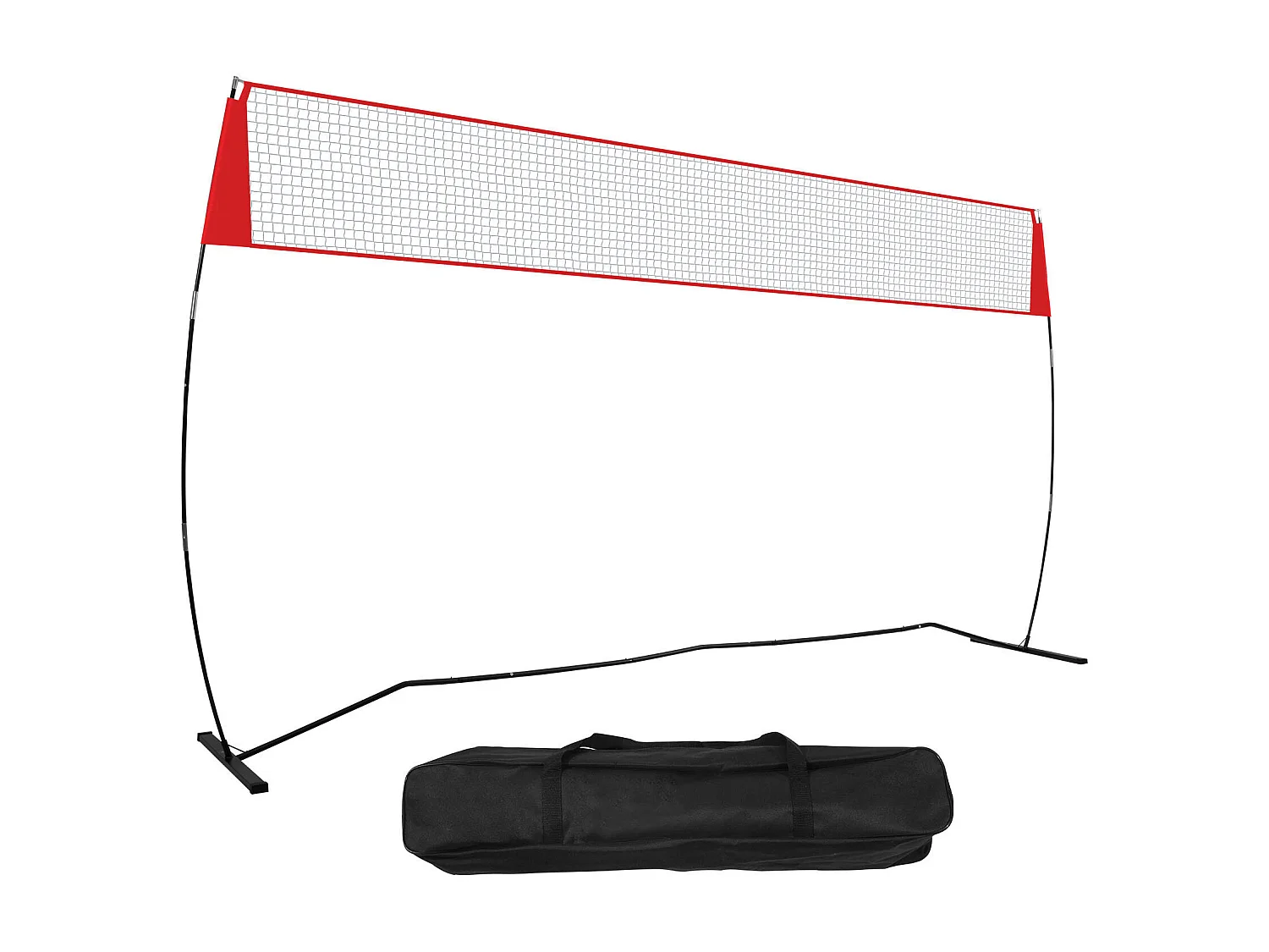 Filet de Badminton, SucceBuy Filet d'Entraînement de Volley-ball Autoportant avec Support, Utilisation Intérieure et Extérieure