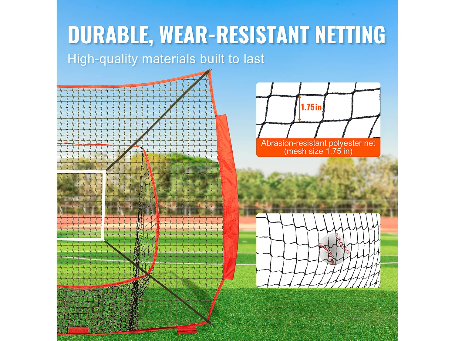 Rete di Allenamento SucceBuy di Baseball e di Softball 213x213 CM, Aiuto all'Allenamento per Schlag und Schlag