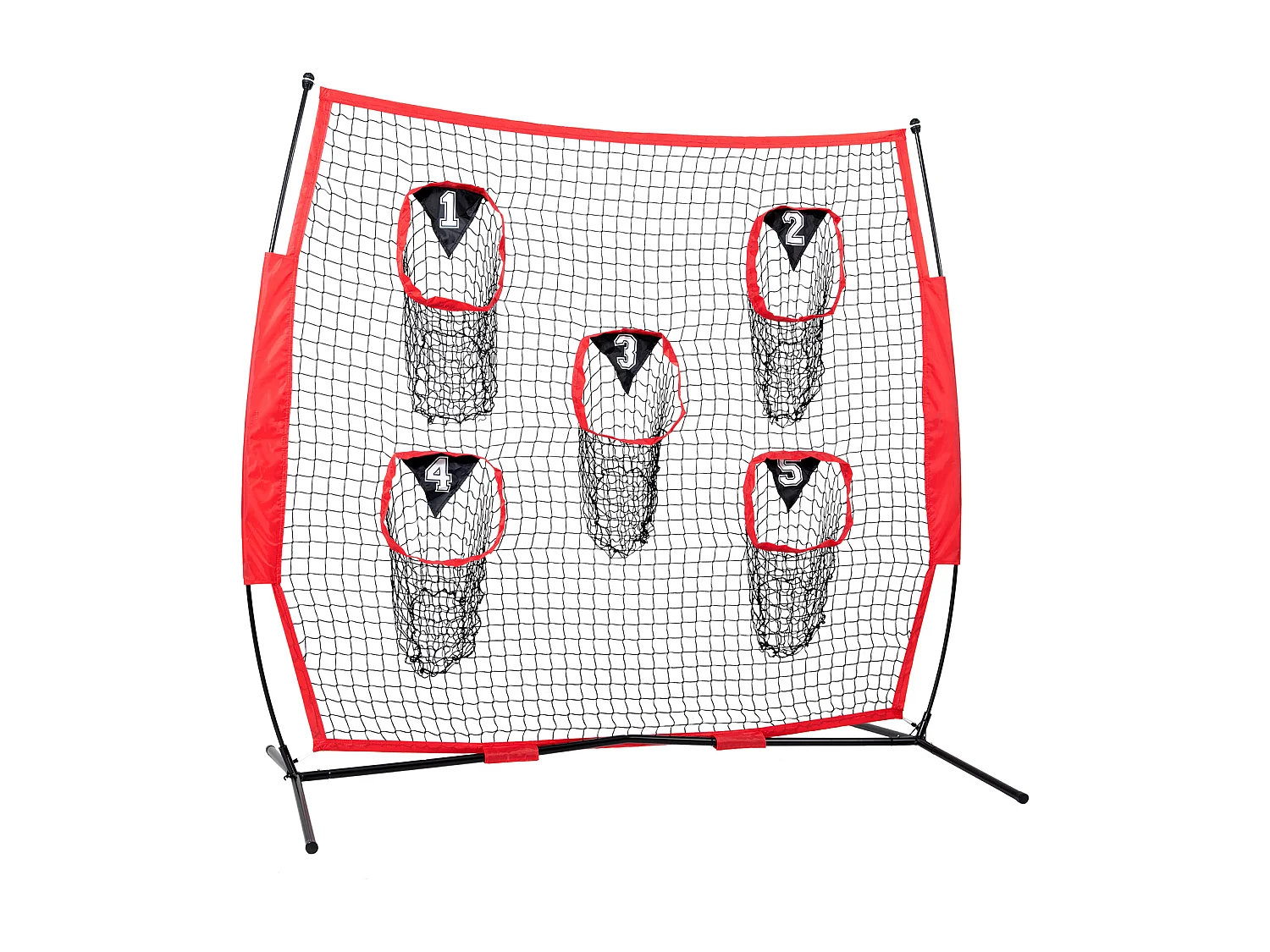 Football-Wurfnetz SucceBuy Tragbar 244 x 244 CM zur Verbesserung der Genauigkeit des QB, Rot